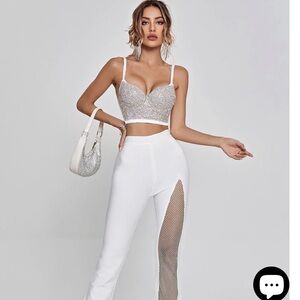 MewMews Brianna Crystal Bustier Crop Top